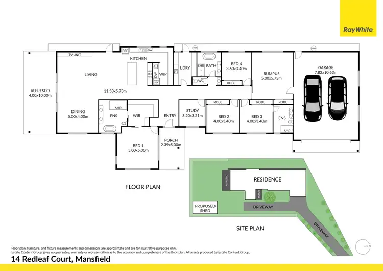 Floorplan of Homely house listing, 14 Redleaf Court, Mansfield VIC 3722