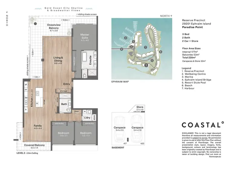Floorplan of Homely apartment listing, 29201 Ephraim Island, Paradise Point QLD 4216