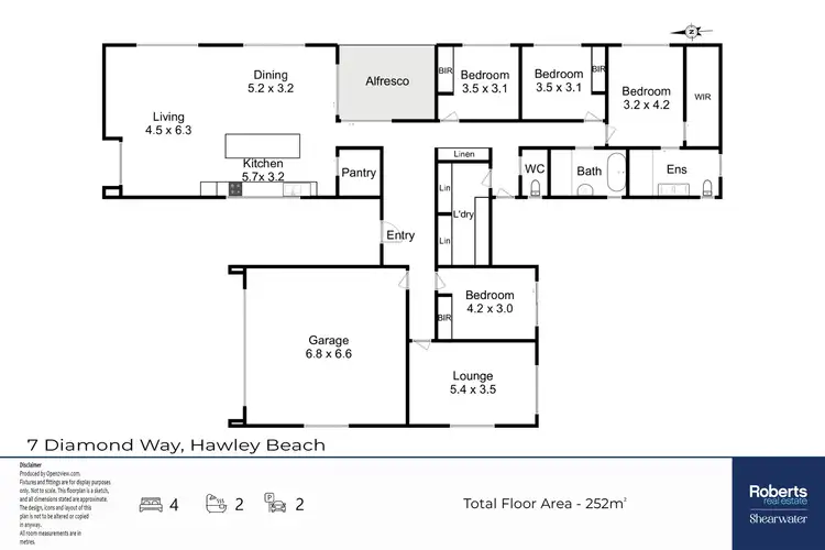 Floorplan of Homely house listing, 7 Diamond Way, Hawley Beach TAS 7307