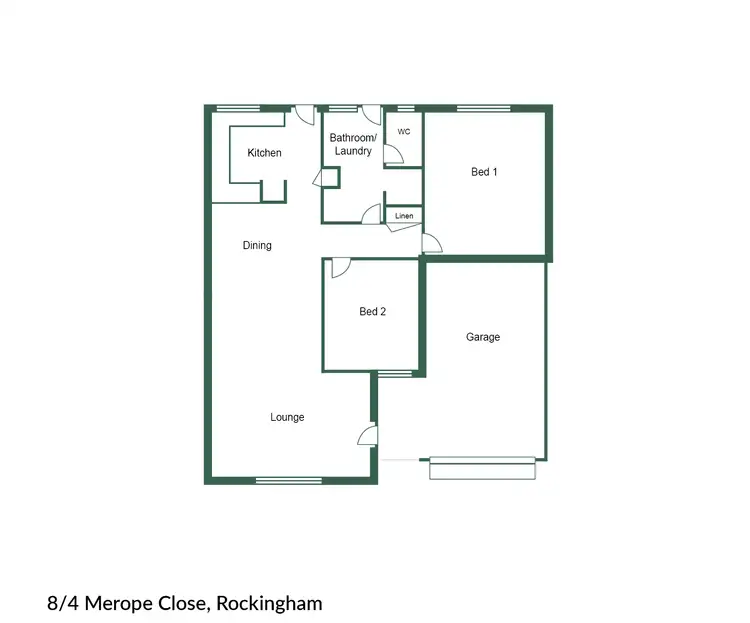 Floorplan of Homely unit listing, 8/4 Merope Close, Rockingham WA 6168