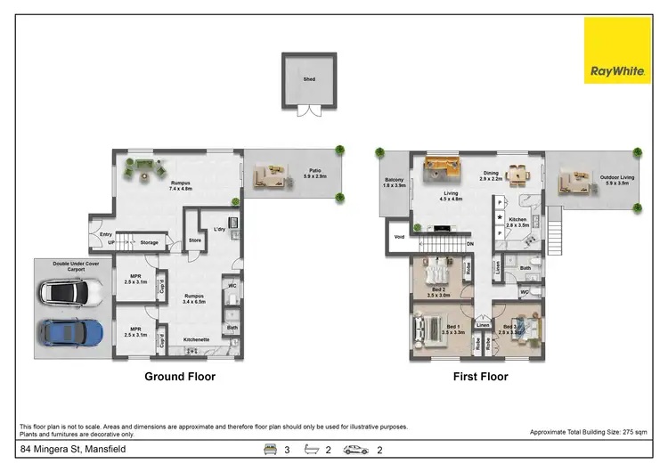 Floorplan of Homely house listing, 84 Mingera Street, Mansfield QLD 4122