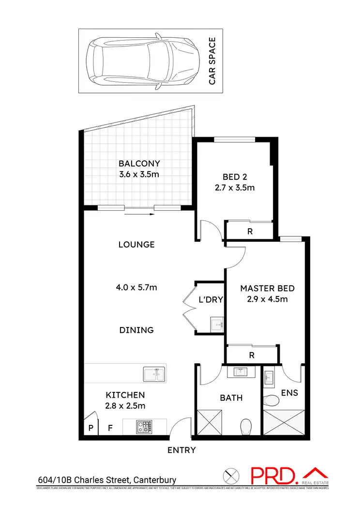 Floorplan of Homely apartment listing, 604/10B Charles Street, Canterbury NSW 2193