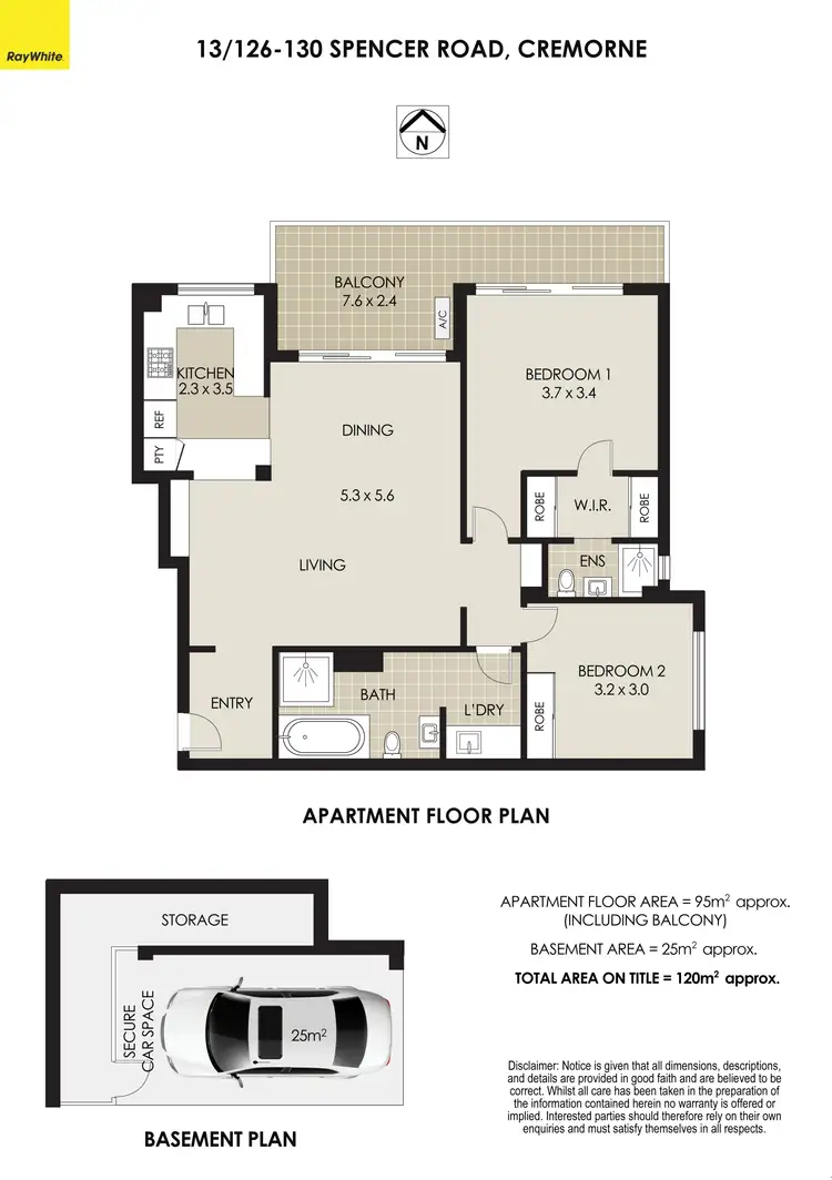 Floorplan of Homely apartment listing, 13/126-130 Spencer Road, Cremorne NSW 2090