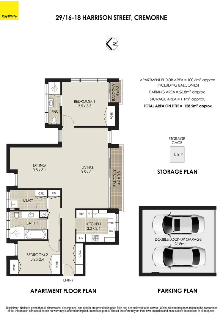 Floorplan of Homely apartment listing, 29/16-18 Harrison Street, Cremorne NSW 2090