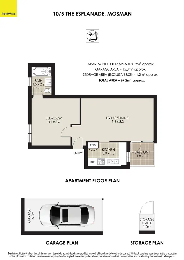 Floorplan of Homely apartment listing, 10/5 The Esplanade, Mosman NSW 2088