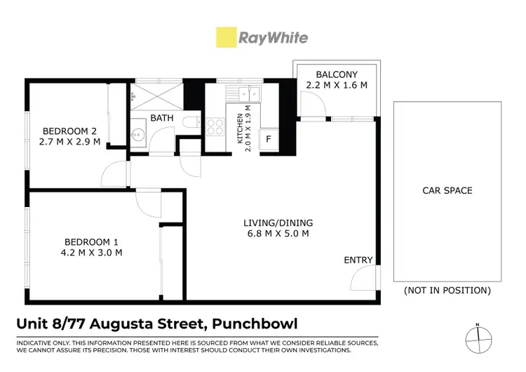 Floorplan of Homely unit listing, 8/77 Augusta Street, Punchbowl NSW 2196