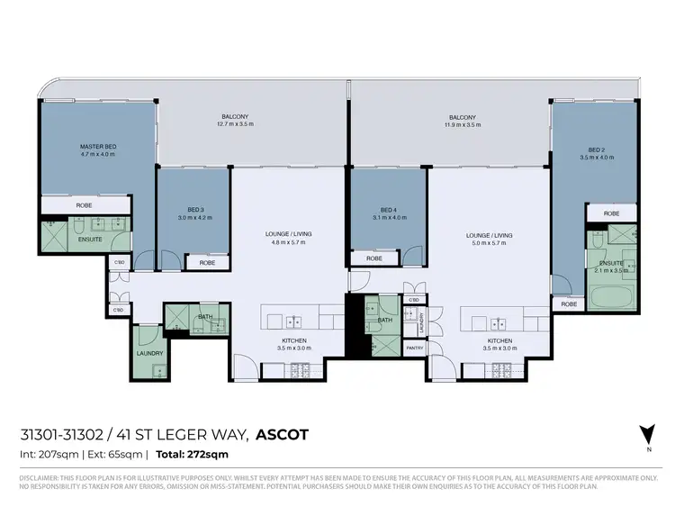 Floorplan of Homely unit listing, 31301/41 St Leger Way, Ascot QLD 4007