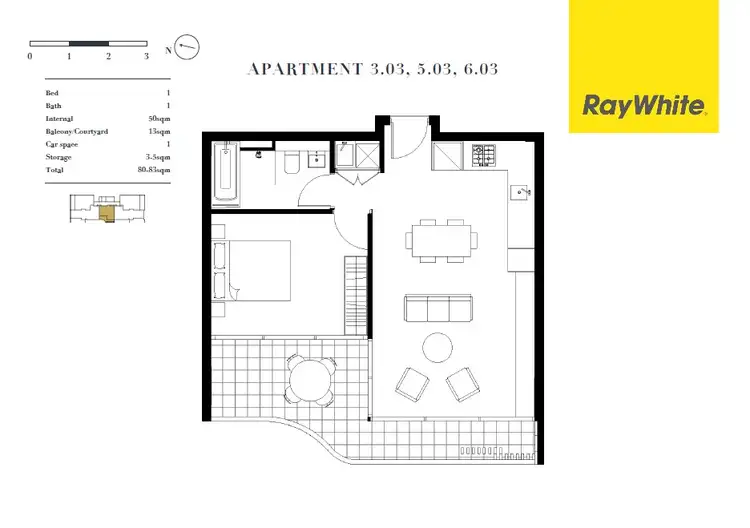 Floorplan of Homely unit listing, 503/18 Freeman Road, Chatswood NSW 2067