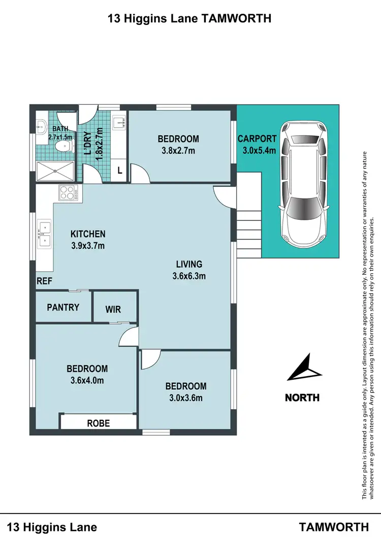 Floorplan of Homely house listing, 13 Higgins Lane, Tamworth NSW 2340