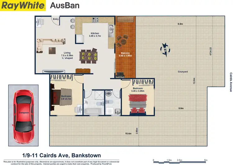 Floorplan of Homely unit listing, 1/9-11 Cairds Avenue, Bankstown NSW 2200