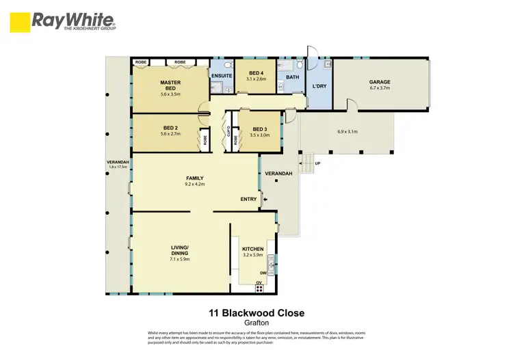 Floorplan of Homely house listing, 11 Blackwood Close, Grafton NSW 2460