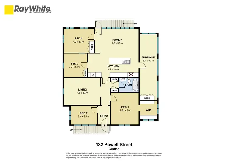 Floorplan of Homely house listing, 132 Powell Street, Grafton NSW 2460