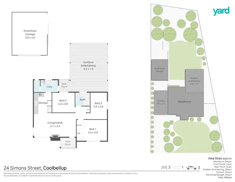 Floorplan of Homely house listing, 24 Simons Street, Coolbellup WA 6163