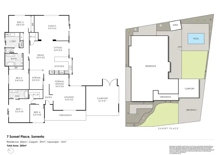 Floorplan of Homely house listing, 7 Sunset Place, Sorrento WA 6020