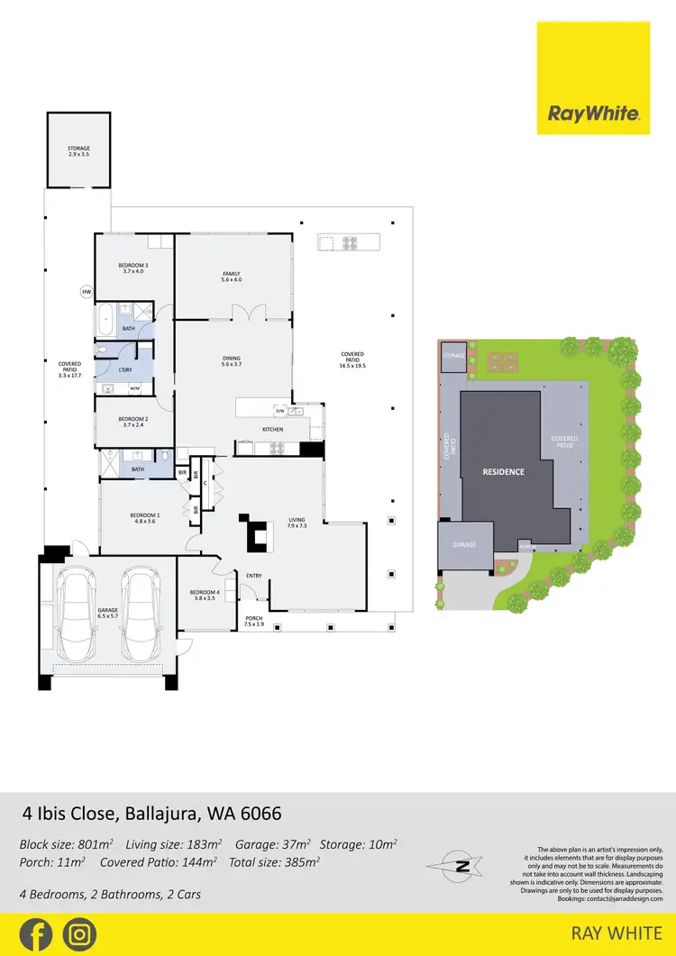 Floorplan of Homely house listing, 4 Ibis Close, Ballajura WA 6066
