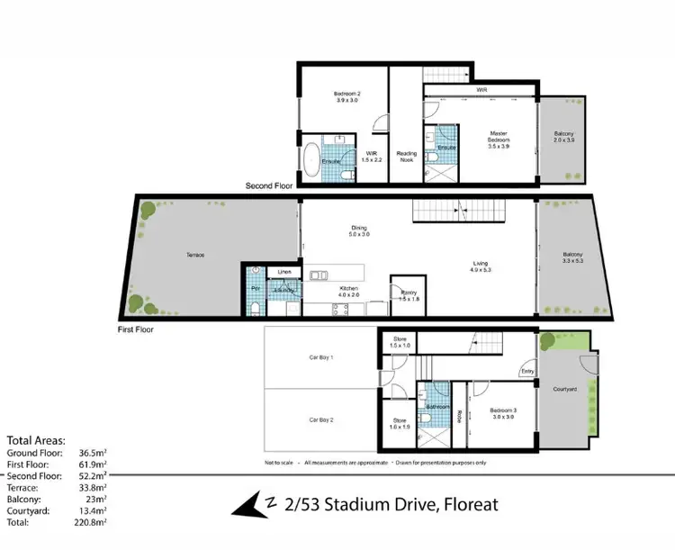 Floorplan of Homely townhouse listing, 2/53 Stadium Drive, Floreat WA 6014