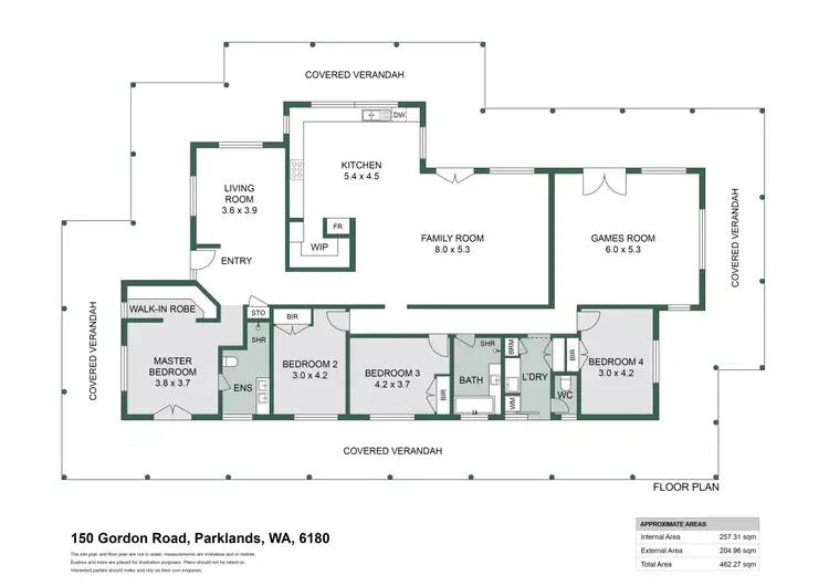 Floorplan of Homely rural property listing, 150 Gordon Road, Parklands WA 6180