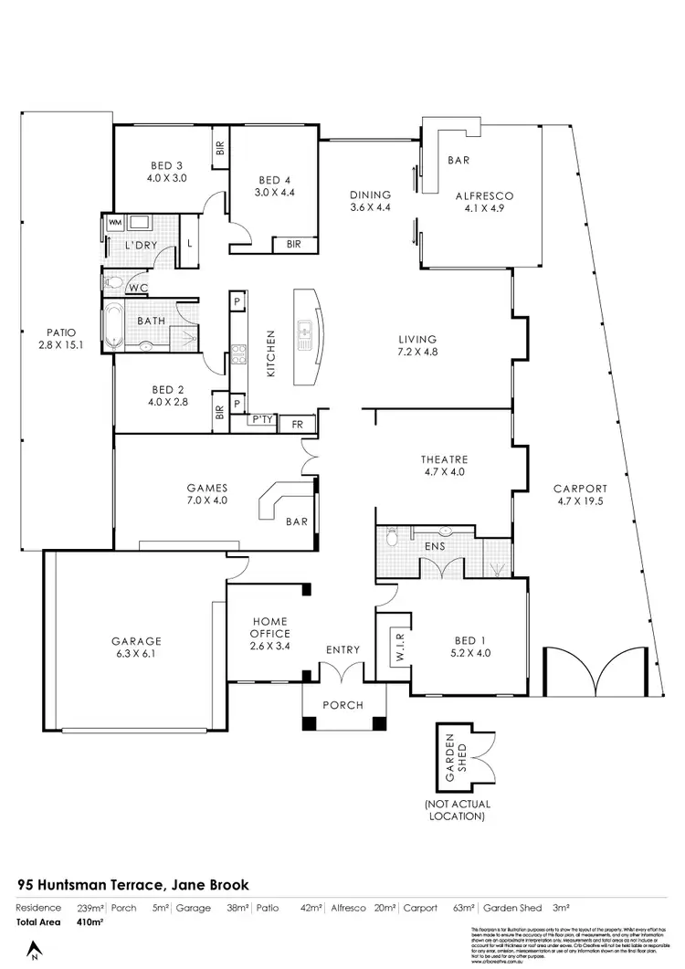 Floorplan of Homely house listing, 95 Huntsman Terrace, Jane Brook WA 6056