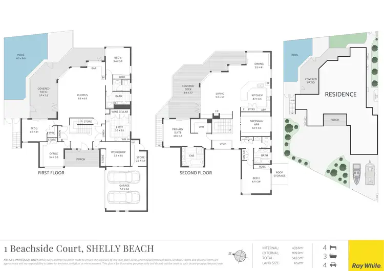Floorplan of Homely house listing, 1 Beachside Court, Shelly Beach QLD 4551