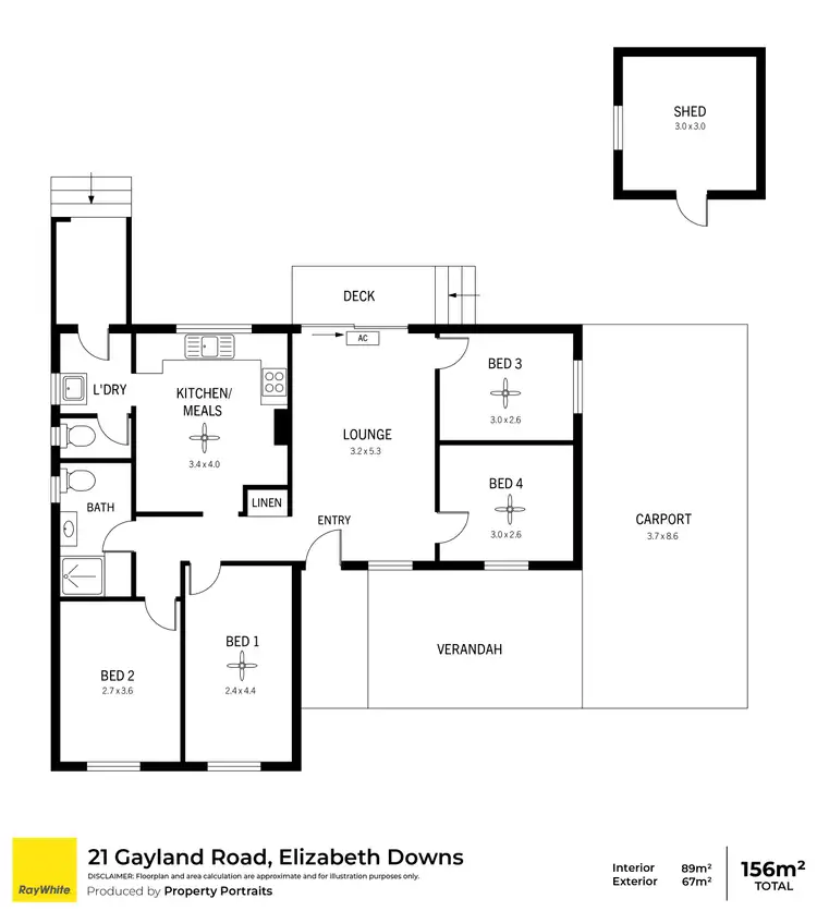 Floorplan of Homely house listing, 21 Gayland Road, Elizabeth Downs SA 5113