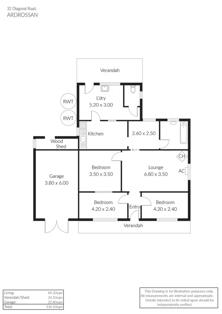 Floorplan of Homely house listing, 32 Diagonal Road, Ardrossan SA 5571