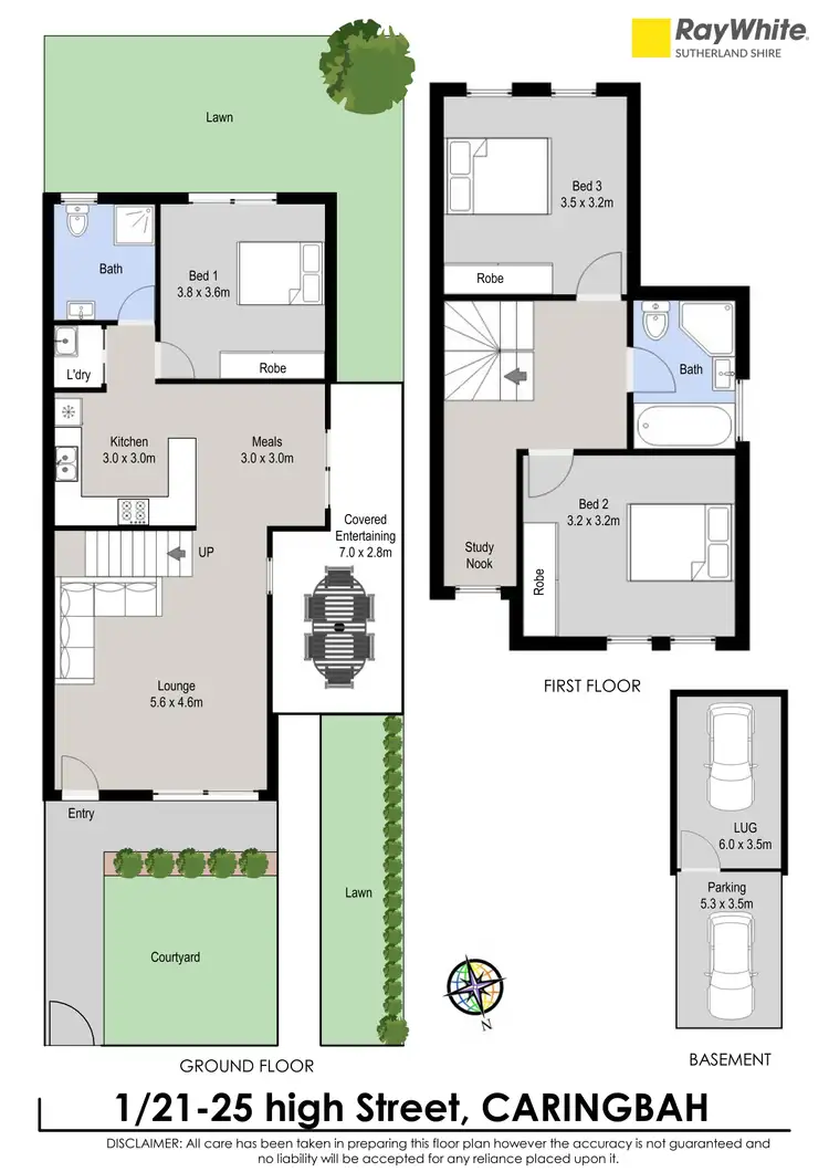 Floorplan of Homely townhouse listing, 1/21-25 High Street, Caringbah NSW 2229