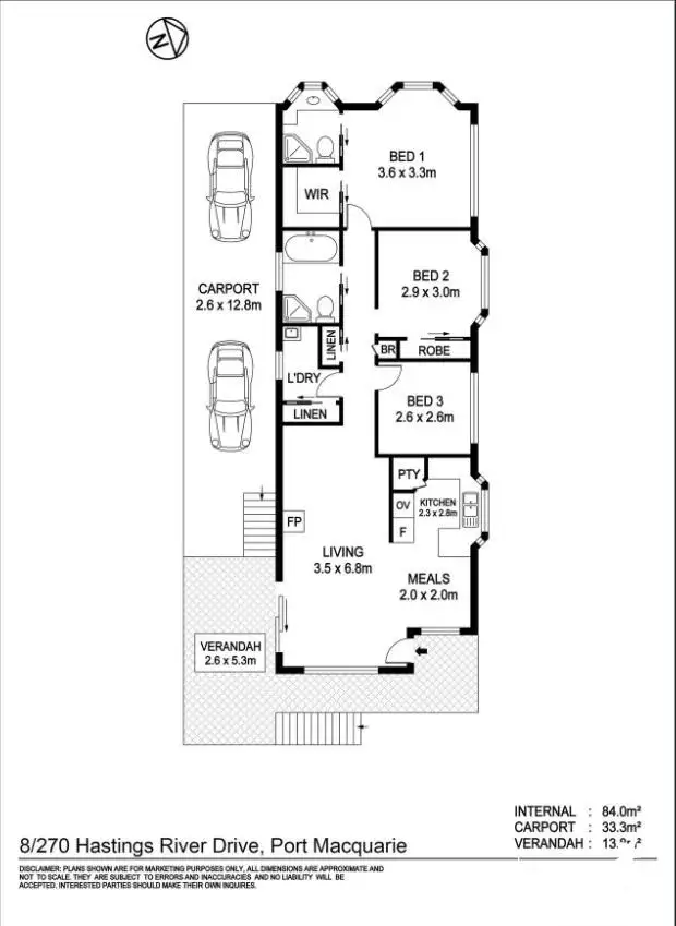 Floorplan of Homely house listing, 8/270 Hastings River Drive, Port Macquarie NSW 2444