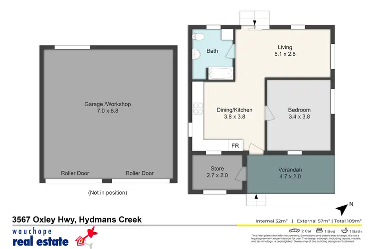 Floorplan of Homely rural property listing, 3567 Oxley Highway, Hyndmans Creek NSW 2446