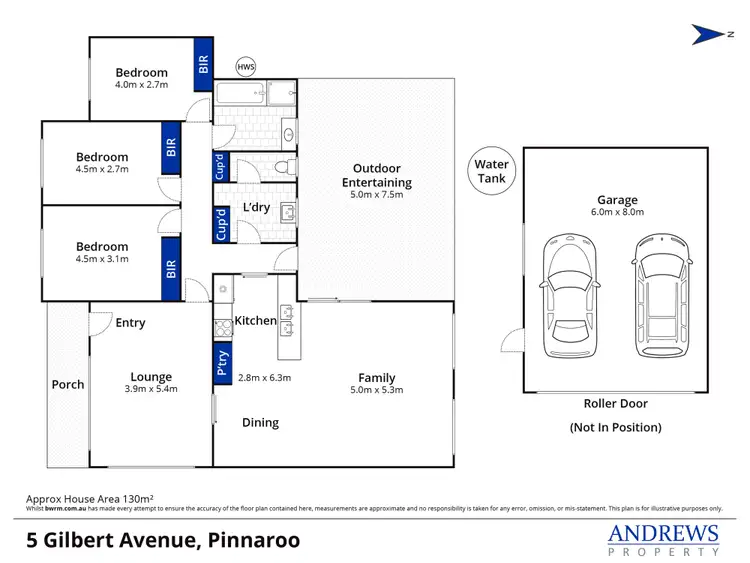 Floorplan of Homely house listing, 5 Gilbert Avenue, Pinnaroo SA 5304