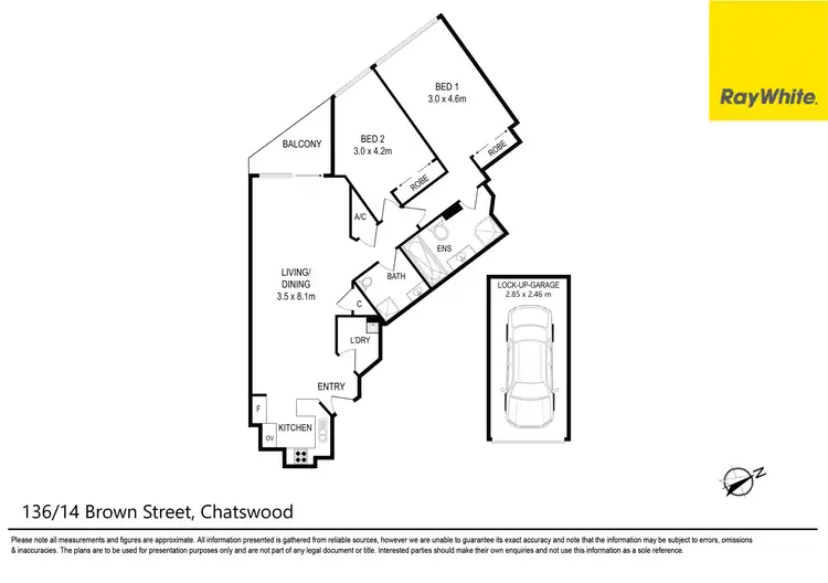 Floorplan of Homely unit listing, 136/14 Brown Street, Chatswood NSW 2067
