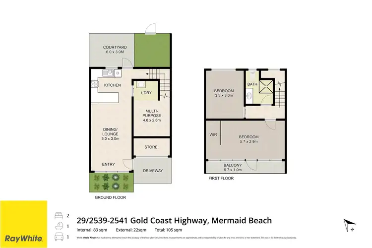 Floorplan of Homely unit listing, 29/2539-2541 Gold Coast Highway, Mermaid Beach QLD 4218