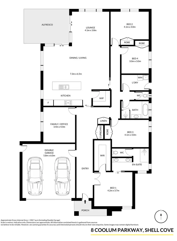 Floorplan of Homely house listing, 8 Coolum Parkway, Shell Cove NSW 2529
