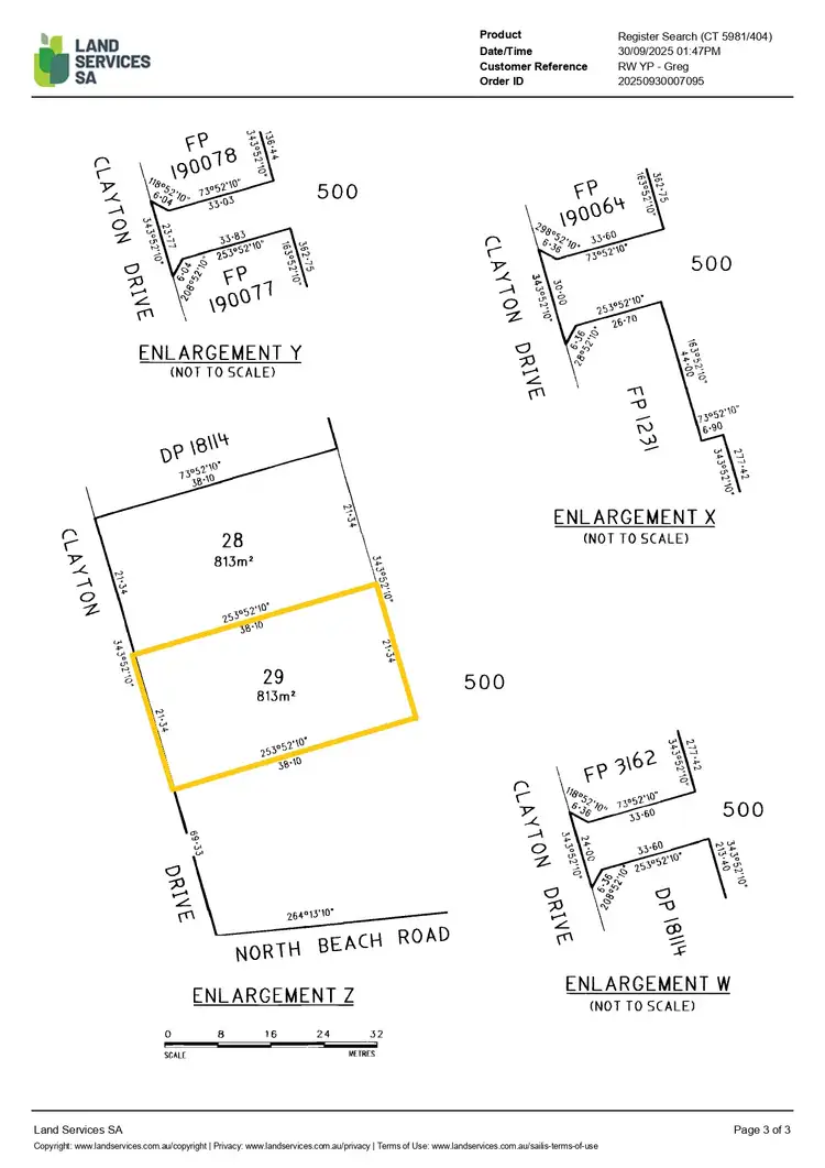 Floorplan of Homely land listing, 100 Clayton Drive, North Beach SA 5556