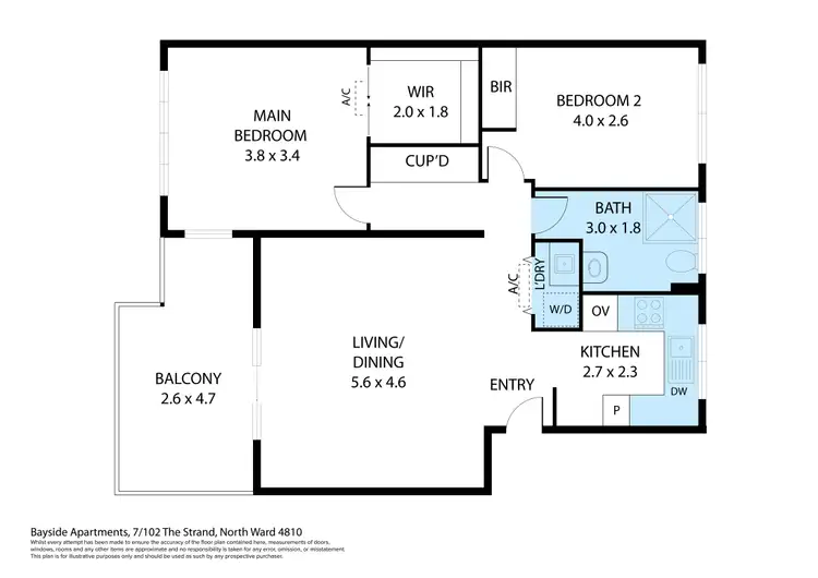 Floorplan of Homely unit listing, 7/102 The Strand, North Ward QLD 4810