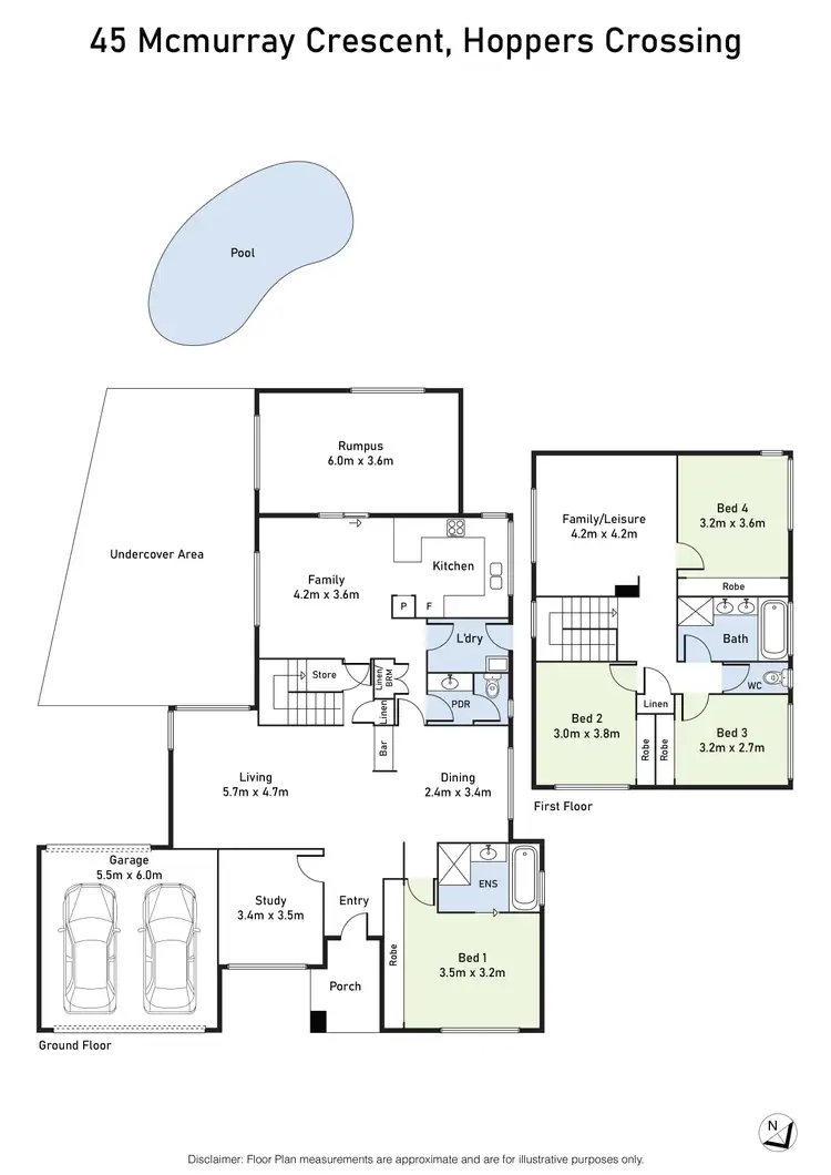 Floorplan of Homely house listing, 45 Mcmurray Crescent, Hoppers Crossing VIC 3029