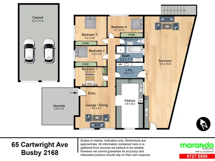 Floorplan of Homely house listing, 65 Cartwright Avenue, Busby NSW 2168