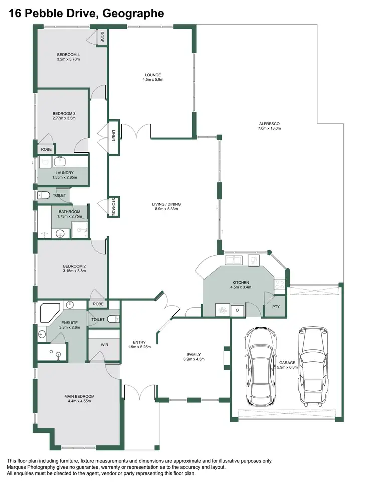 Floorplan of Homely house listing, 16 Pebble Drive, Geographe WA 6280