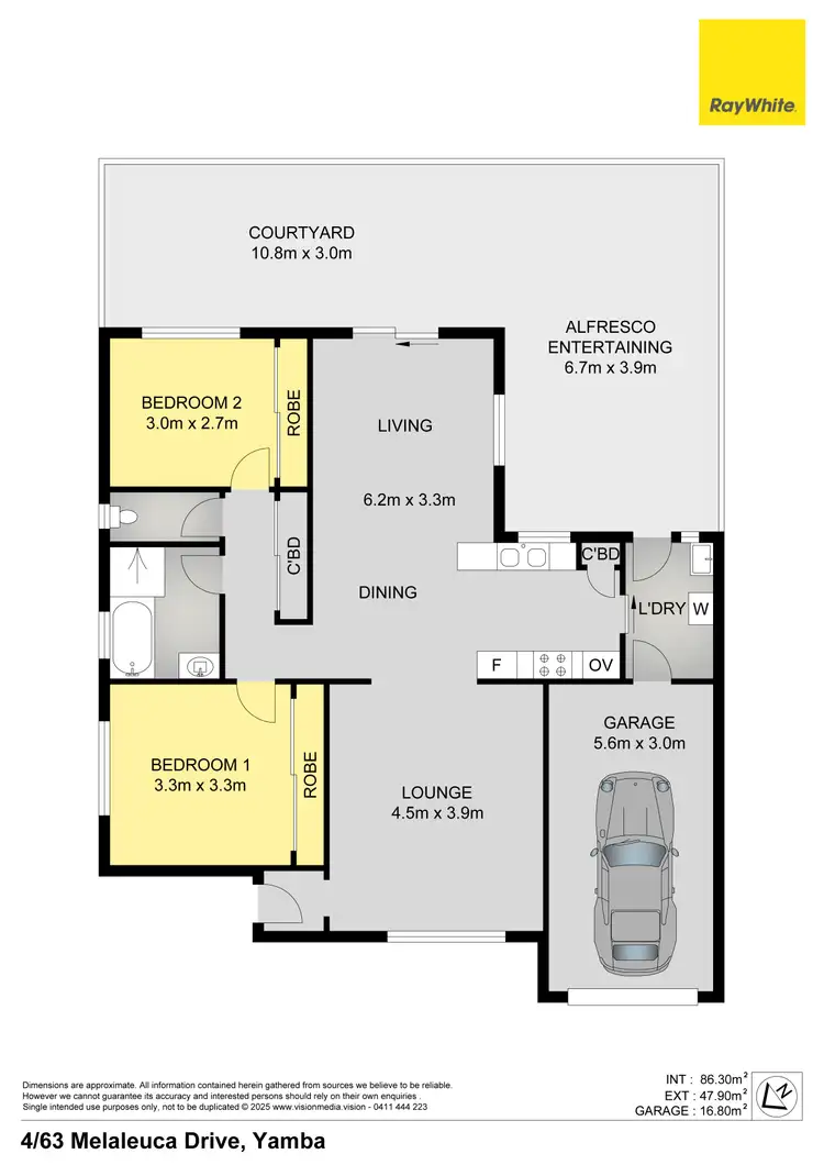 Floorplan of Homely unit listing, 4/63 Melaleuca Drive, Yamba NSW 2464