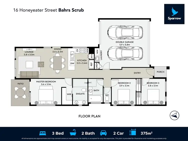 Floorplan of Homely house listing, 16 Honeyeater Street, Bahrs Scrub QLD 4207