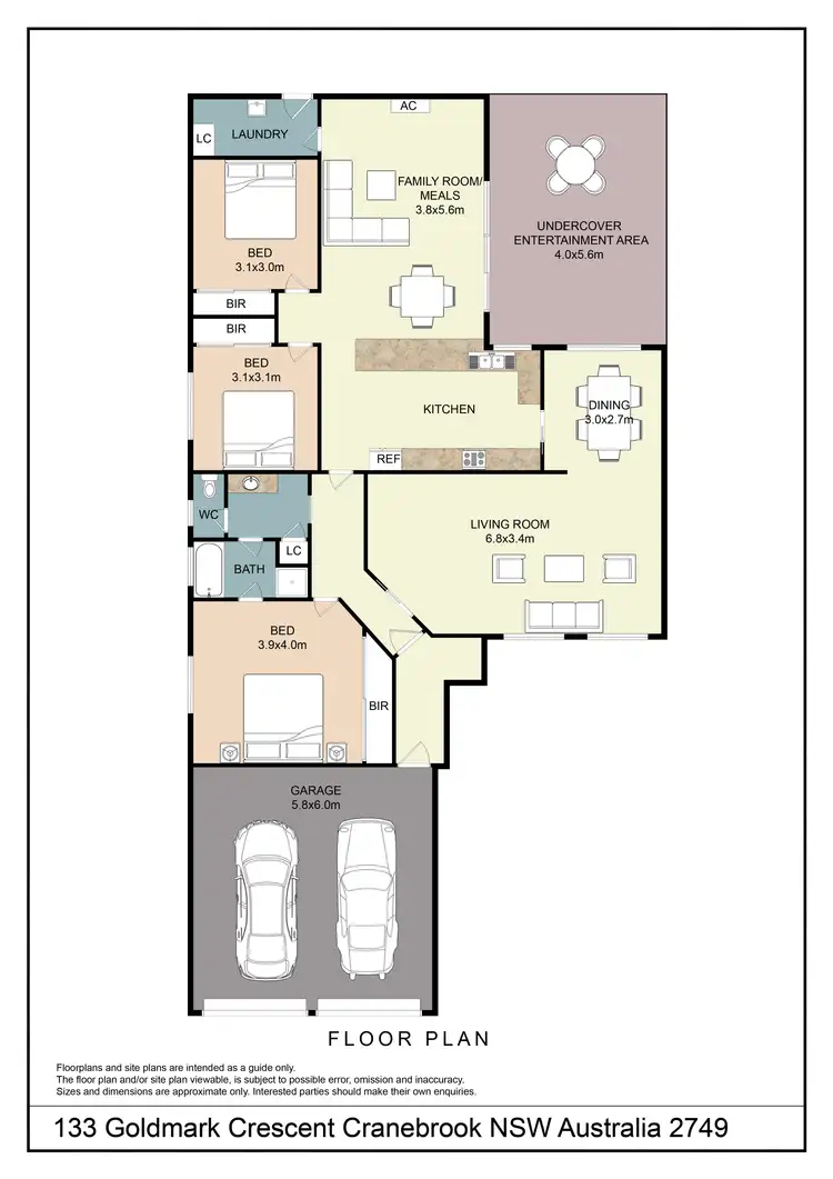 Floorplan of Homely house listing, 133 Goldmark Crescent, Cranebrook NSW 2749
