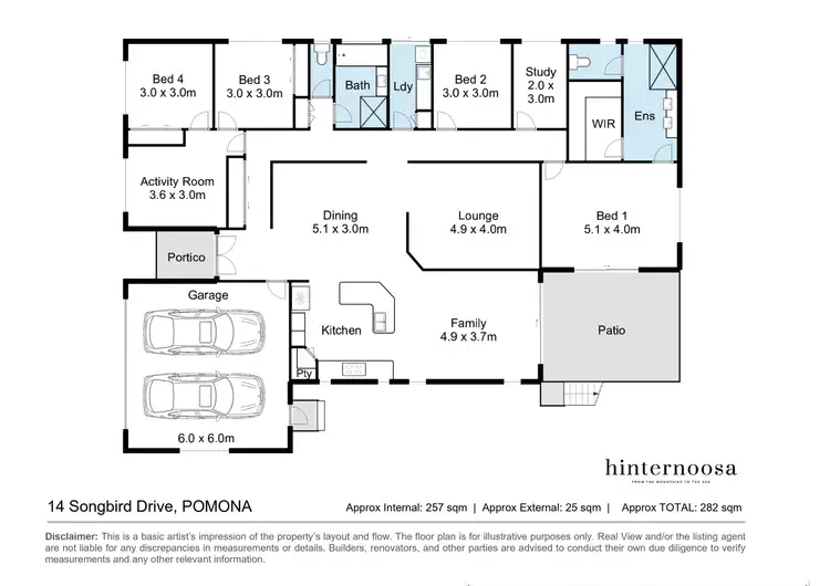 Floorplan of Homely house listing, 14 Songbird Drive, Pomona QLD 4568