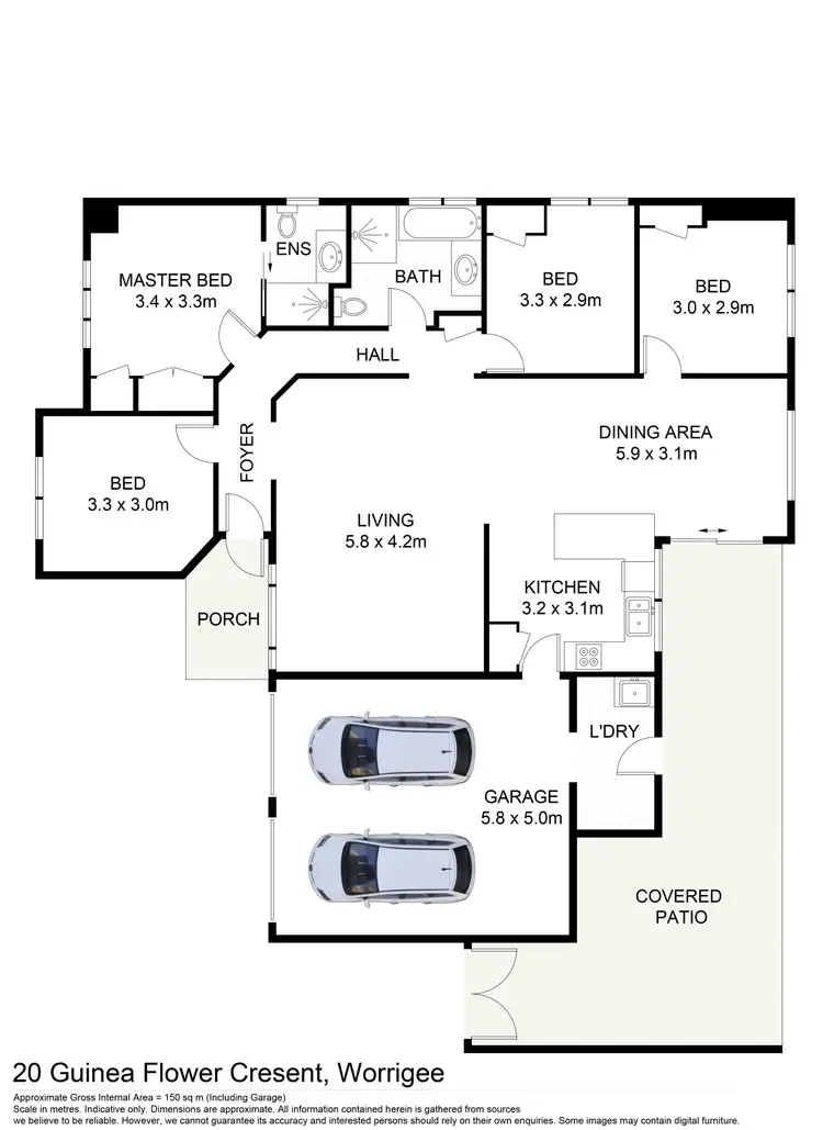 Floorplan of Homely house listing, 20 Guinea Flower Crescent, Worrigee NSW 2540