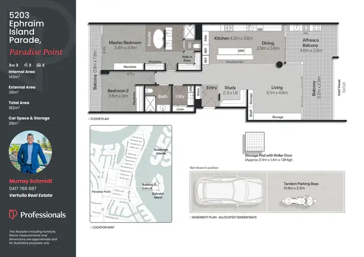 Floorplan of Homely apartment listing, 5203 Ephraim Island Parade, Paradise Point QLD 4216