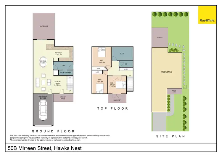 Floorplan of Homely townhouse listing, 50B Mirreen Street, Hawks Nest NSW 2324