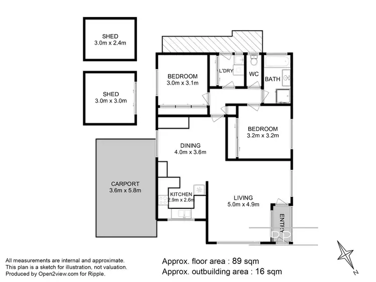 Floorplan of Homely unit listing, 4/26 Horsham Road, Oakdowns TAS 7019