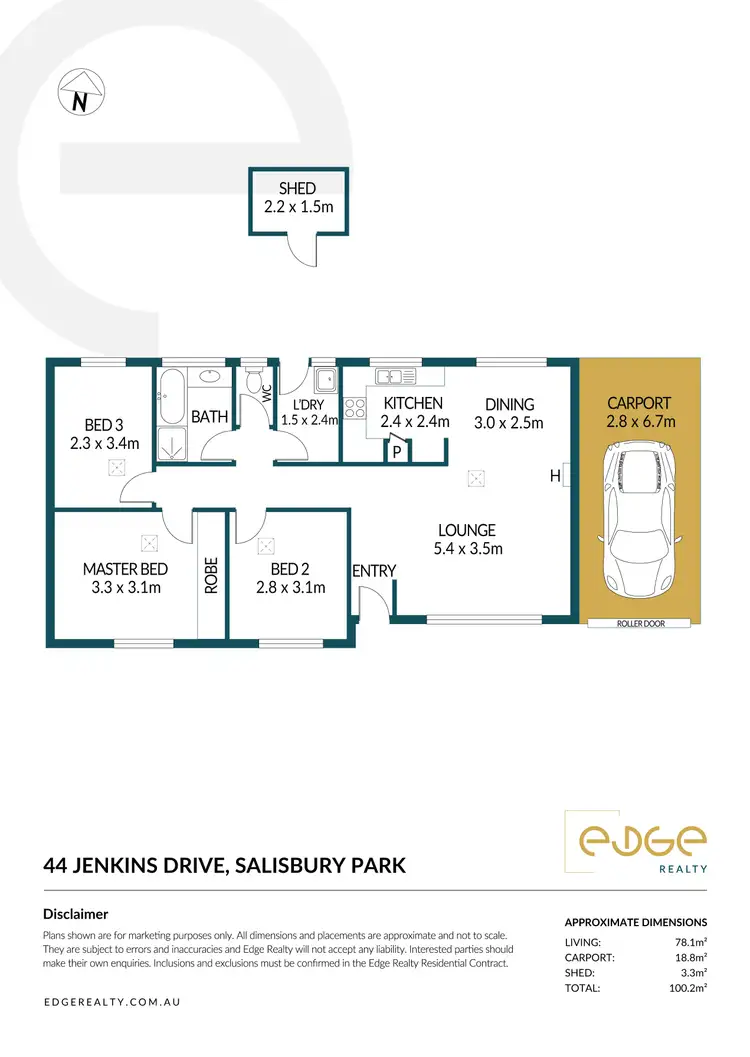 Floorplan of Homely house listing, 44 Jenkins Drive, Salisbury Park SA 5109