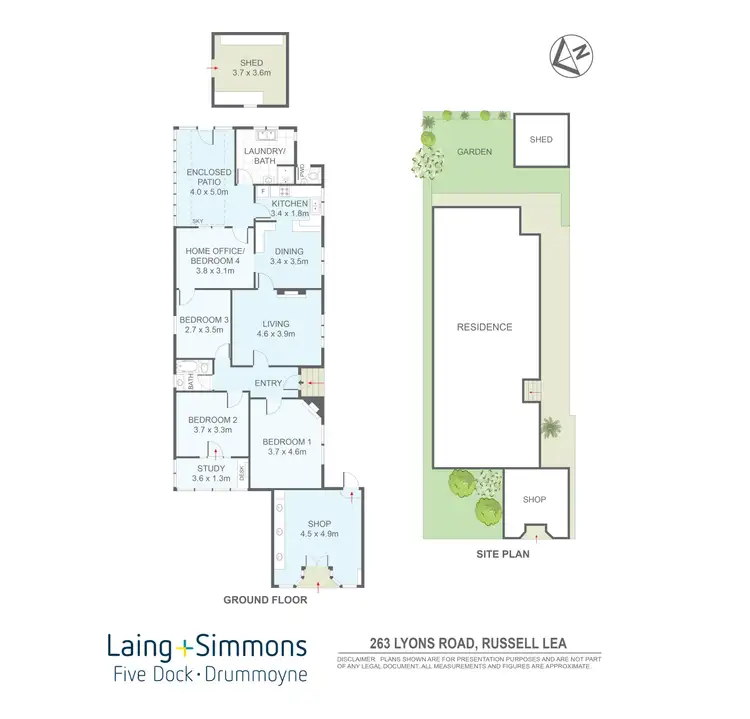 Floorplan of Homely flat listing, 1/263 Lyons Road, Russell Lea NSW 2046