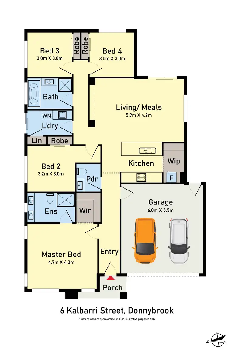 Floorplan of Homely house listing, 6 Kalbarri Street, Donnybrook VIC 3064
