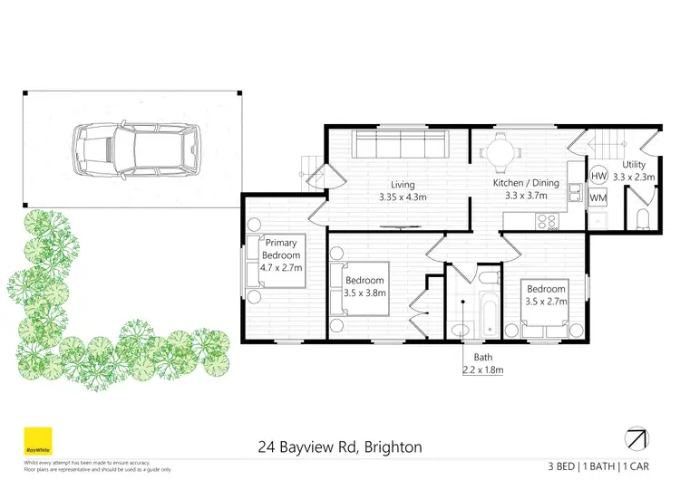 Floorplan of Homely house listing, 24 Bayview Road, Brighton QLD 4017