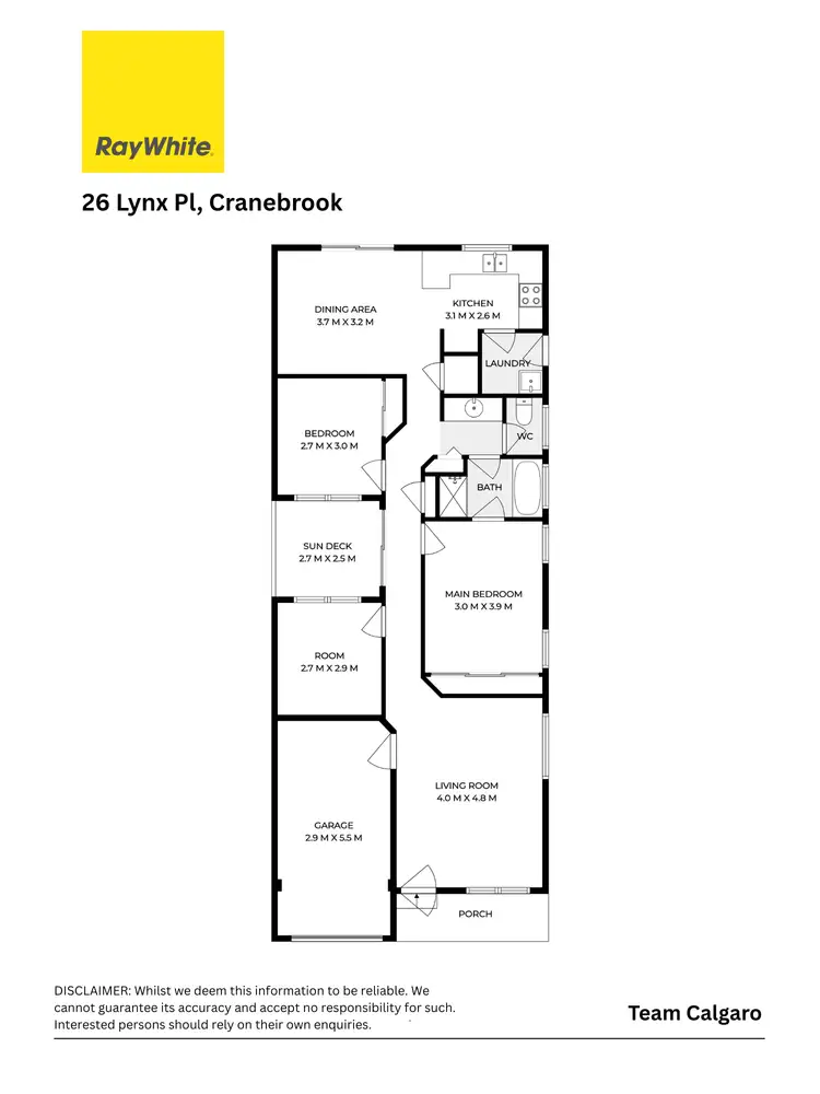Floorplan of Homely semi-detached listing, 26 Lynx Place, Cranebrook NSW 2749